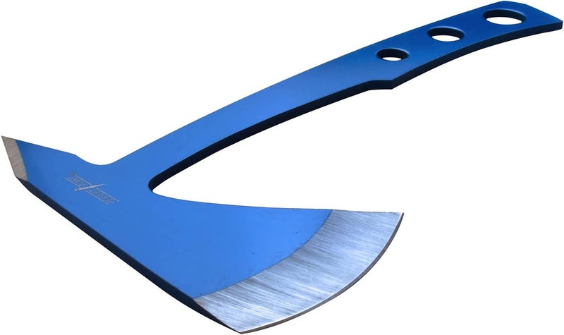 Perfect Point Throwing Axes – Set of 2 - Blue and Satin Finish Stainless Steel Blades w/Blue Stainless Steel Handles, Nylon Sheath, Full Tang, Well Balanced, Throwing Sport Axes – PP-107BL-2 - Image 4
